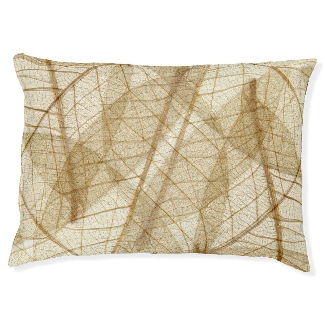 Rustic Sheer Lace Leaves Pet Bed (Front)