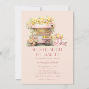 Rustic She's Fresh Off the Market Bridal Shower Invitation