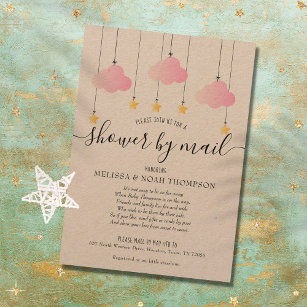 Rustic Shower By Mail Long Distance Sprinkle Invitation
