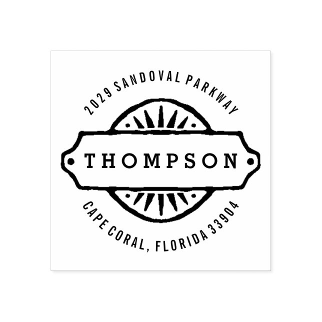 Rustic Sign Rubber Stamp (Imprint)