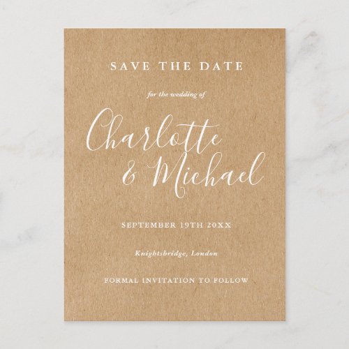 Rustic Signature Wedding Save the Date Card