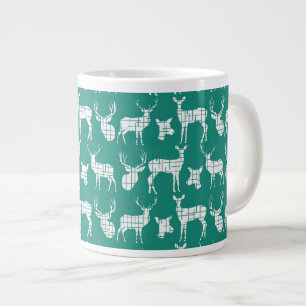 Rustic Silhouette Deer on Teal Specialty Mug