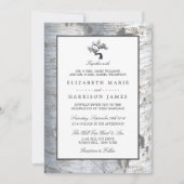 Rustic Silver Birch Tree Wedding Invitation (Front)
