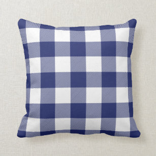 blue buffalo check throw pillows
