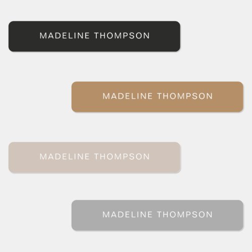 Rustic Simple Clean Caramel Coated Colors Name Labels