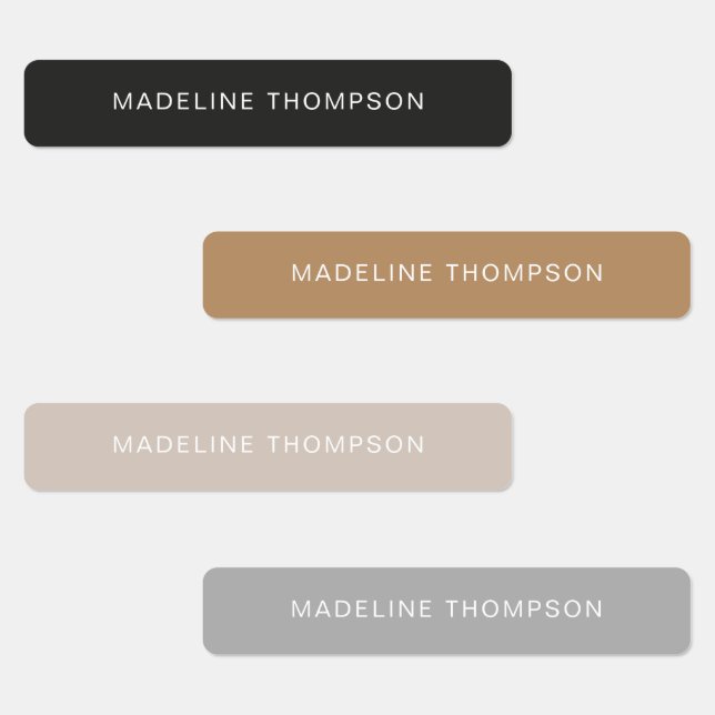 Rustic Simple Clean Caramel Coated Colors Name Labels (Group)