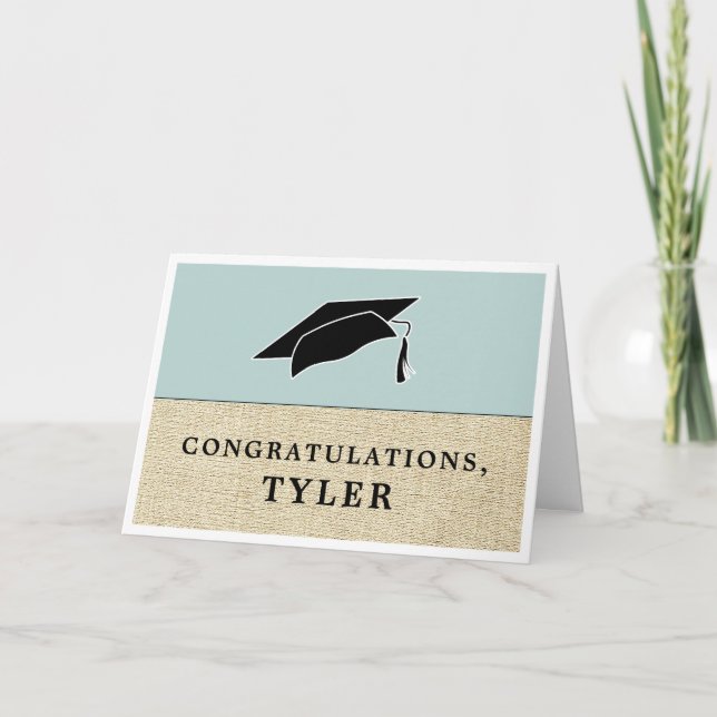 Rustic Simple Congratulations Graduate Graduation Card (Front)