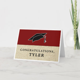 Rustic Simple Congratulations Graduate Graduation Card