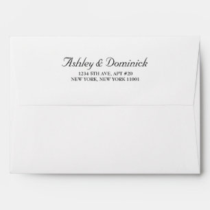 Rustic Simple Elegant Wedding Return Address Envelope