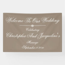 Rustic Simple Elegant Wedding Welcome Backdrop
