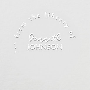 Rustic Simple Modern Lettering From The Library Embosser
