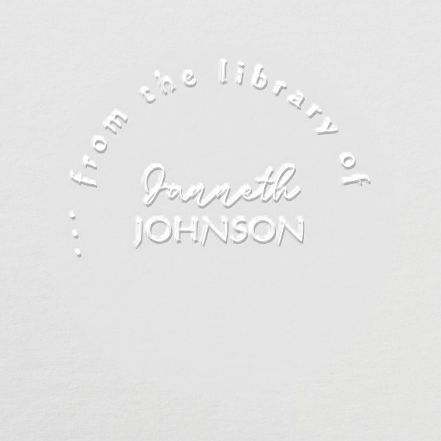 Rustic Simple Modern Lettering From The Library Embosser (Design)