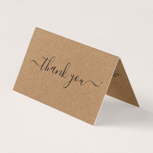 Rustic Simple Script LogoPicture Thank You Card