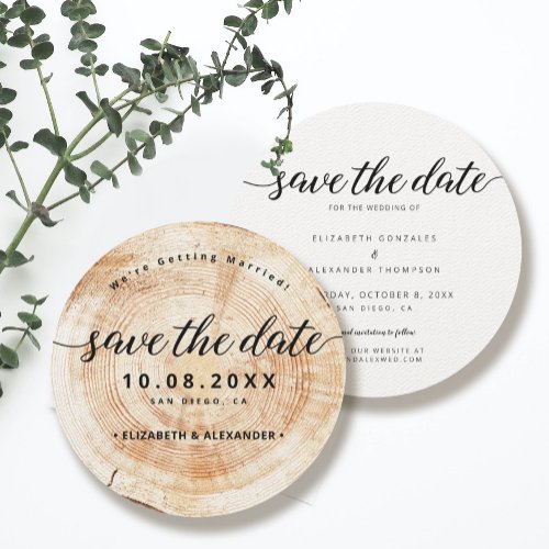 Rustic Simple Wood Barn No photo Wedding  Save The Date