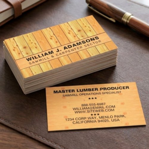 RUSTIC &amp; SIMPLE WOOD DESIGN | MODERN MINIMALIST BUSINESS CARD