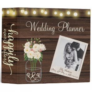 Rustic Simplicity Wedding Planner 3 Ring Binder
