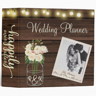 Rustic Simplicity Wedding Planner 3 Ring Binder