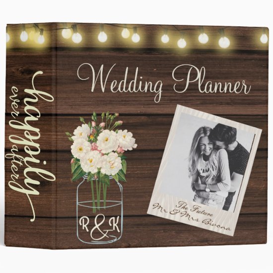 Rustic Simplicity  Wedding Planner 3 Ring Binder