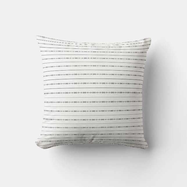 Rustic simplistic prairie pattern White Throw Pillow (Front)