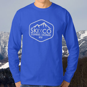 Rustic Ski Mountain Steamboat Springs Colorado T-Shirt