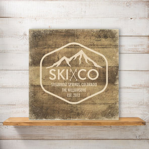 Rustic Ski Mountain Steamboat Springs Colorado Wood Wall Art