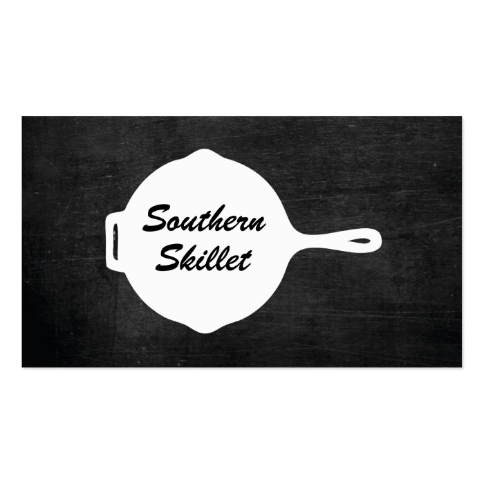 RUSTIC SKILLET LOGO for RESTAURANTS, CATERING I Business Card Template