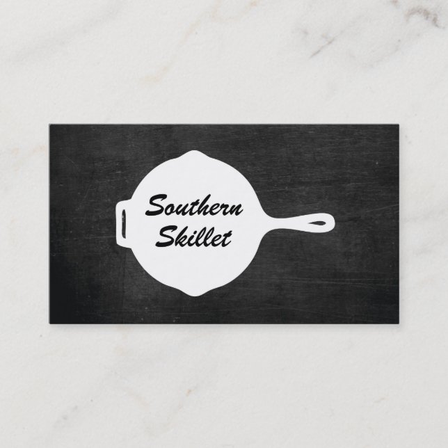 RUSTIC SKILLET LOGO for RESTAURANTS, CATERING I Business Card (Front)