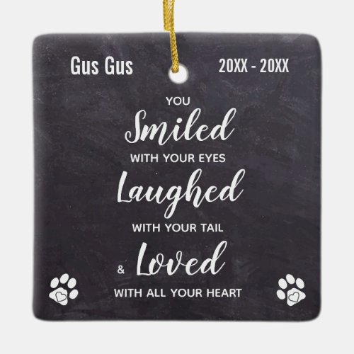 Rustic Slate Remembrance Quote Keepsake Memorial Ceramic Ornament