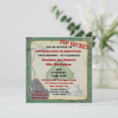 Rustic Sleepover Party Invitation (Standing Front)