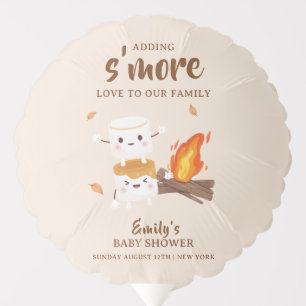 Rustic S'more Love Campfire Baby Shower Balloon
