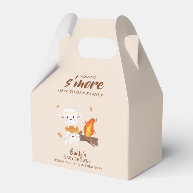 Rustic  S'more Love Campfire Baby Shower  Favor Boxes (Front Side)