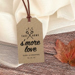 Rustic S'more Love Kraft Wedding Favor Tags<br><div class="desc">Cute "Take Home s'more love" design with roasting marshmallows art at the top. The font for the couple's name and date are customizable. Great for s'mores gifts!</div>