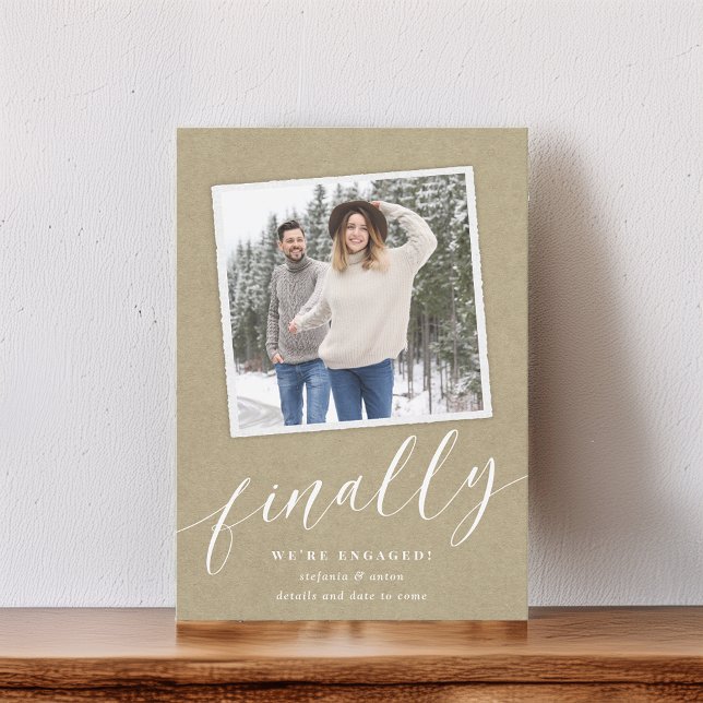 Rustic Snapshot Photo Engagement Announcement (Creator Uploaded)