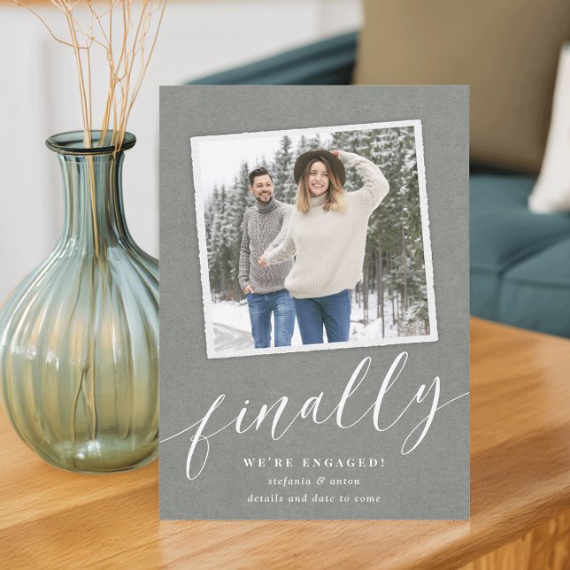 Rustic Snapshot Photo Engagement Announcement (Creator Uploaded)