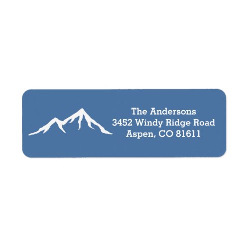 Rustic Snow Capped Mountains Custom Label