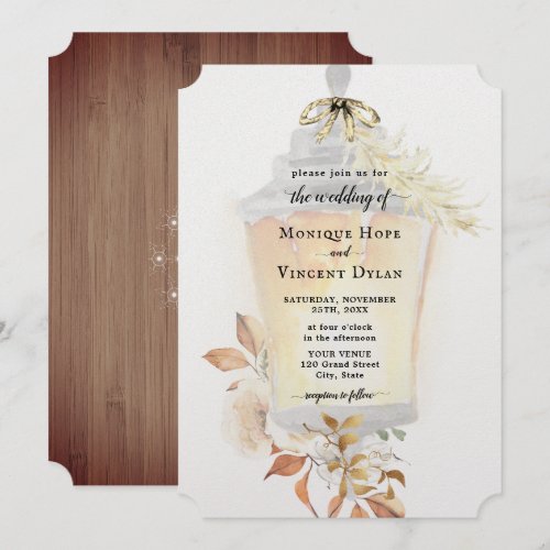 rustic wedding invitation