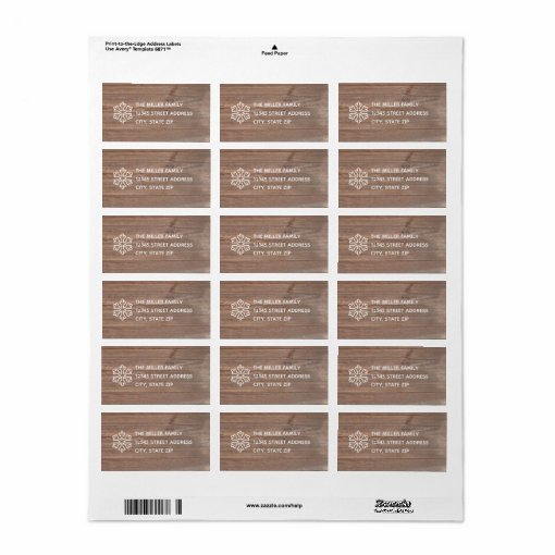 Snowflake Address Label