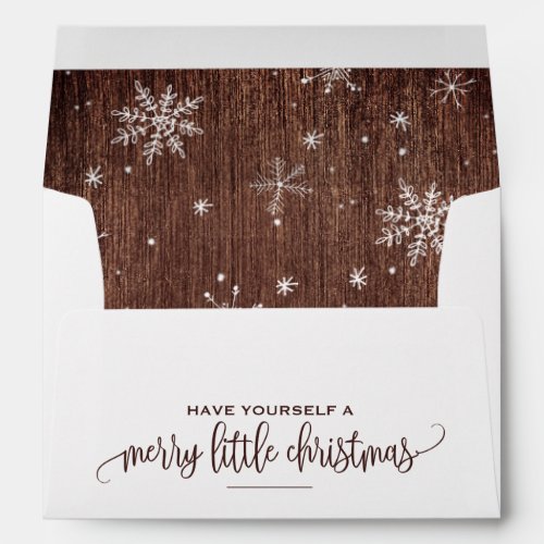 Rustic Snowflake Christmas Envelope