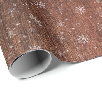 Rustic Snowflake Christmas Wrapping Paper by ChristmasPaperCo at Zazzle