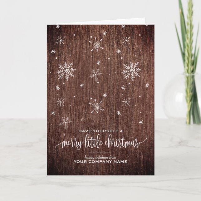 Rustic Snowflake Corporate Holiday (Front)