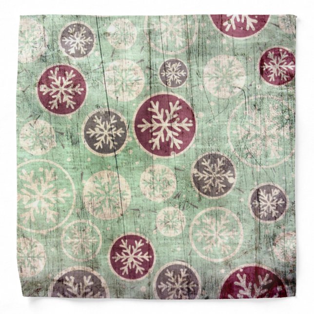 Rustic Snowflakes Bandana (Front)