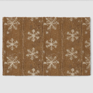 Rustic Snowflakes Fiber Doormat