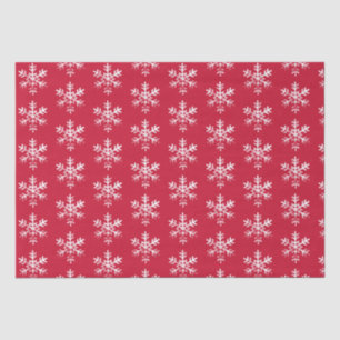 Rustic Snowflakes Red Tissue Paper