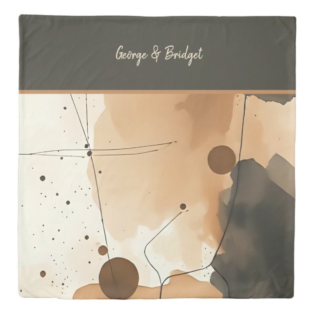 rustic Soft Earthy Organic Vibes Duvet Cover (Front)