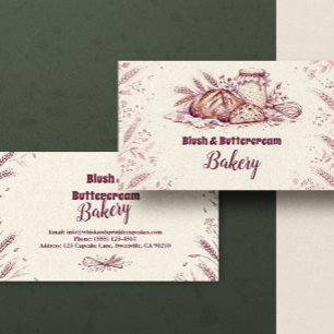 Rustic Sourdough Bread Bakery Business Card