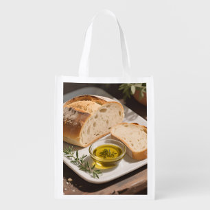 Rustic Sourdough Bread Olive Oil Grocery Bag