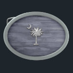Rustic South Carolina Palmetto and Moon Belt Buckle<br><div class="desc">Rustic South Carolina Palmetto and Moon</div>