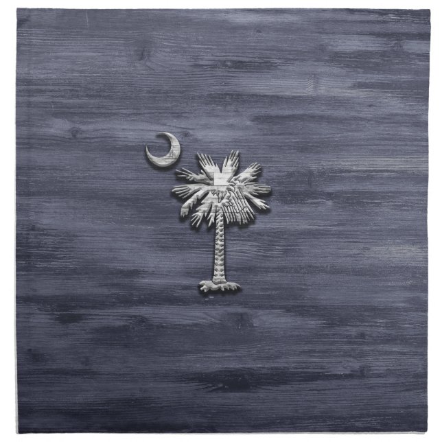 Rustic South Carolina Palmetto and Moon Cloth Napkin (Front)