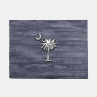 Rustic South Carolina Palmetto and Moon Doormat