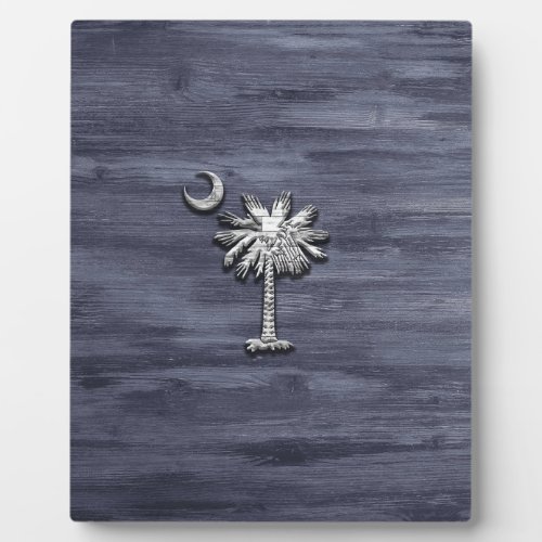 Rustic South Carolina Palmetto and Moon Plaque